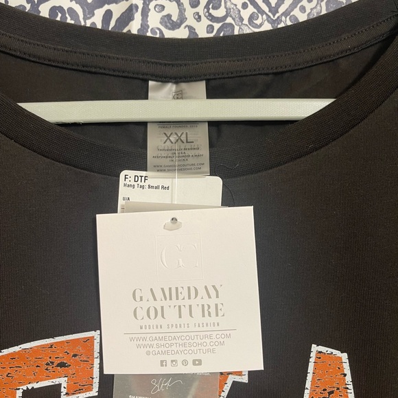 Texas Longhorns Sequin Sleeve T-Shirt GameDay Couture Game Day XXL NWT New - Picture 2 of 3